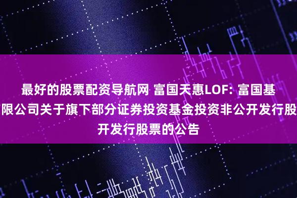 最好的股票配资导航网 富国天惠LOF: 富国基金管理有限公司关于旗下部分证券投资基金投资非公开发行股票的公告